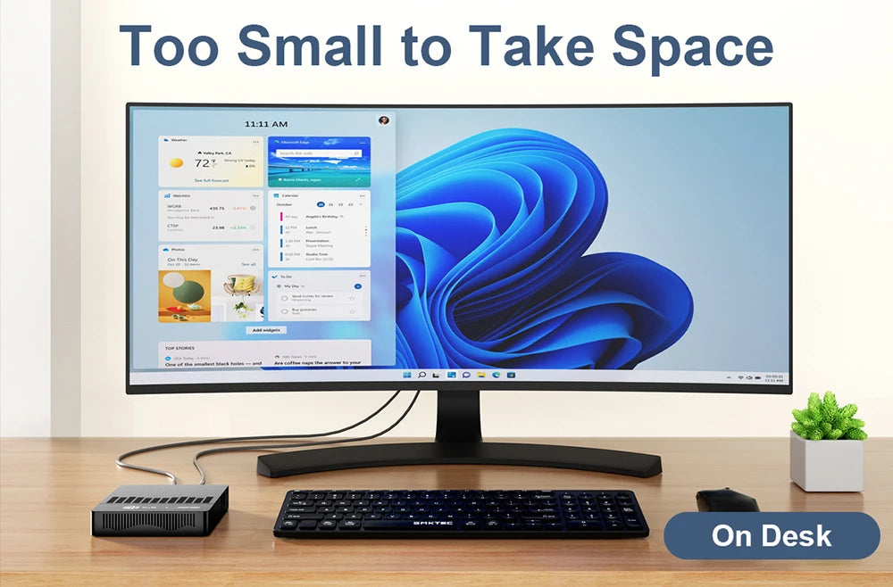 MLLSE M2 Air Mini PC (Intel N4000/J3710, WiFi Dual-Band)