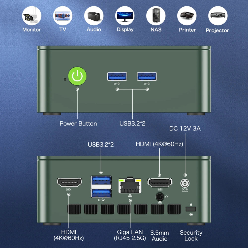 GMKtec G3 Mini PC (Intel Alder Lake N100, Windows 11 Pro)