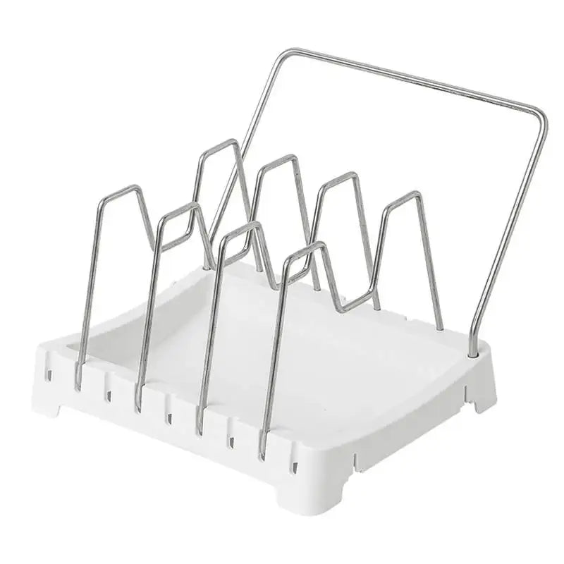 Organizador Expansível 3 Níveis para Armário – Suporte de Panelase Tábuas de Corte (Aço Inox)