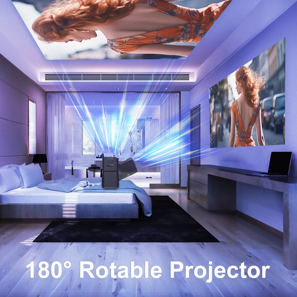 Projetor Portátil Magcubic HY320 (Upgrade HY300) – Nativo 1080P, Android 11, Dual WiFi 6 e 4K Decoding