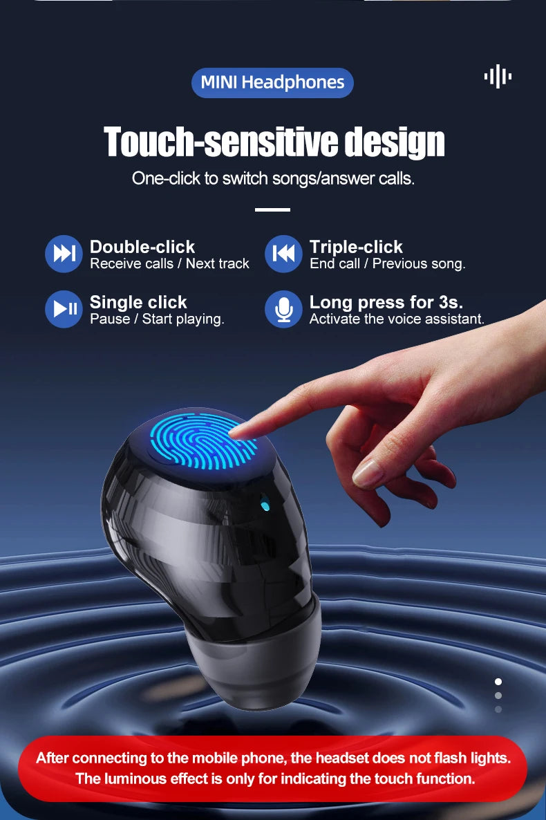 Auscultadores Mini Wireless (Semi-In-Ear)