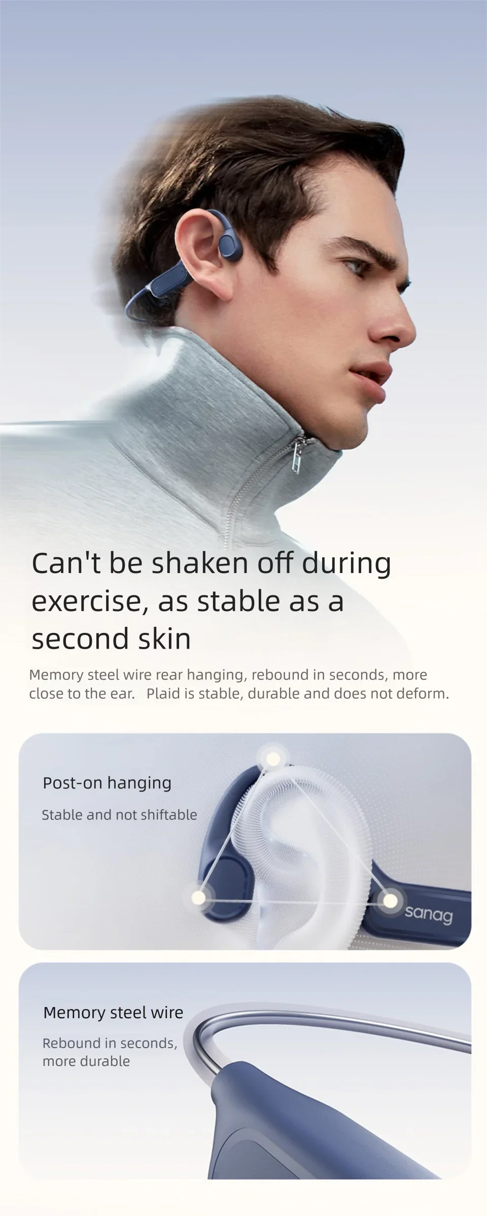 Sanag B33S Bone Conduction (32GB, IPX8)