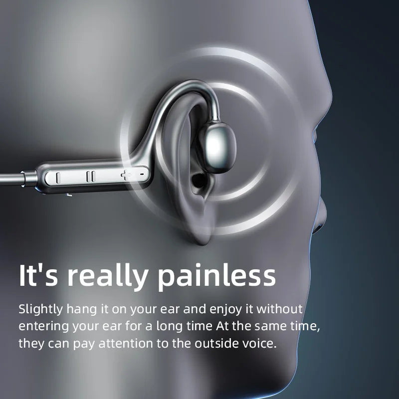 Headset Neckband Wireless (Condução Sonora e Longa Bateria)