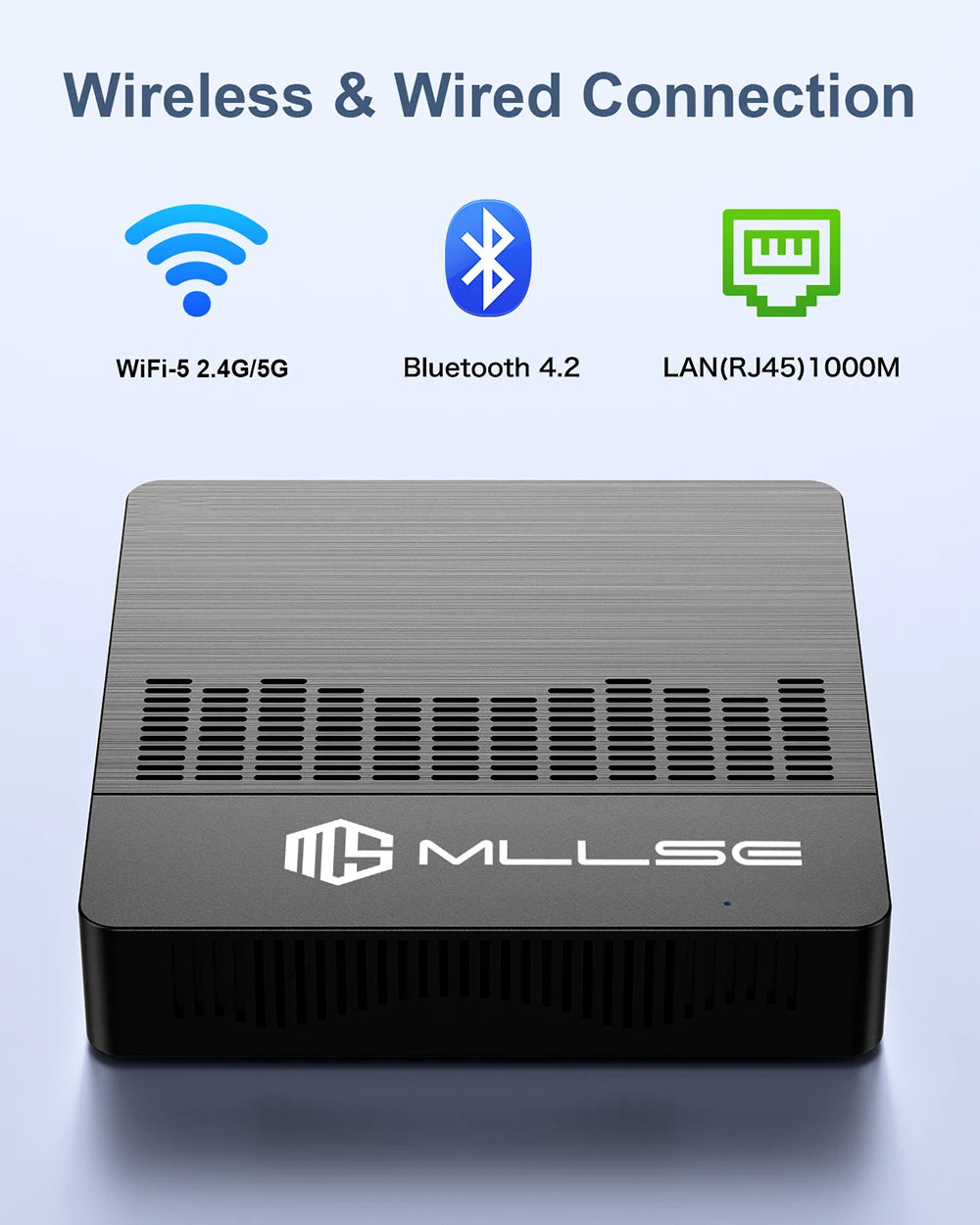 MLLSE M2 Air Mini PC (Intel N4000/J3710, WiFi Dual-Band)