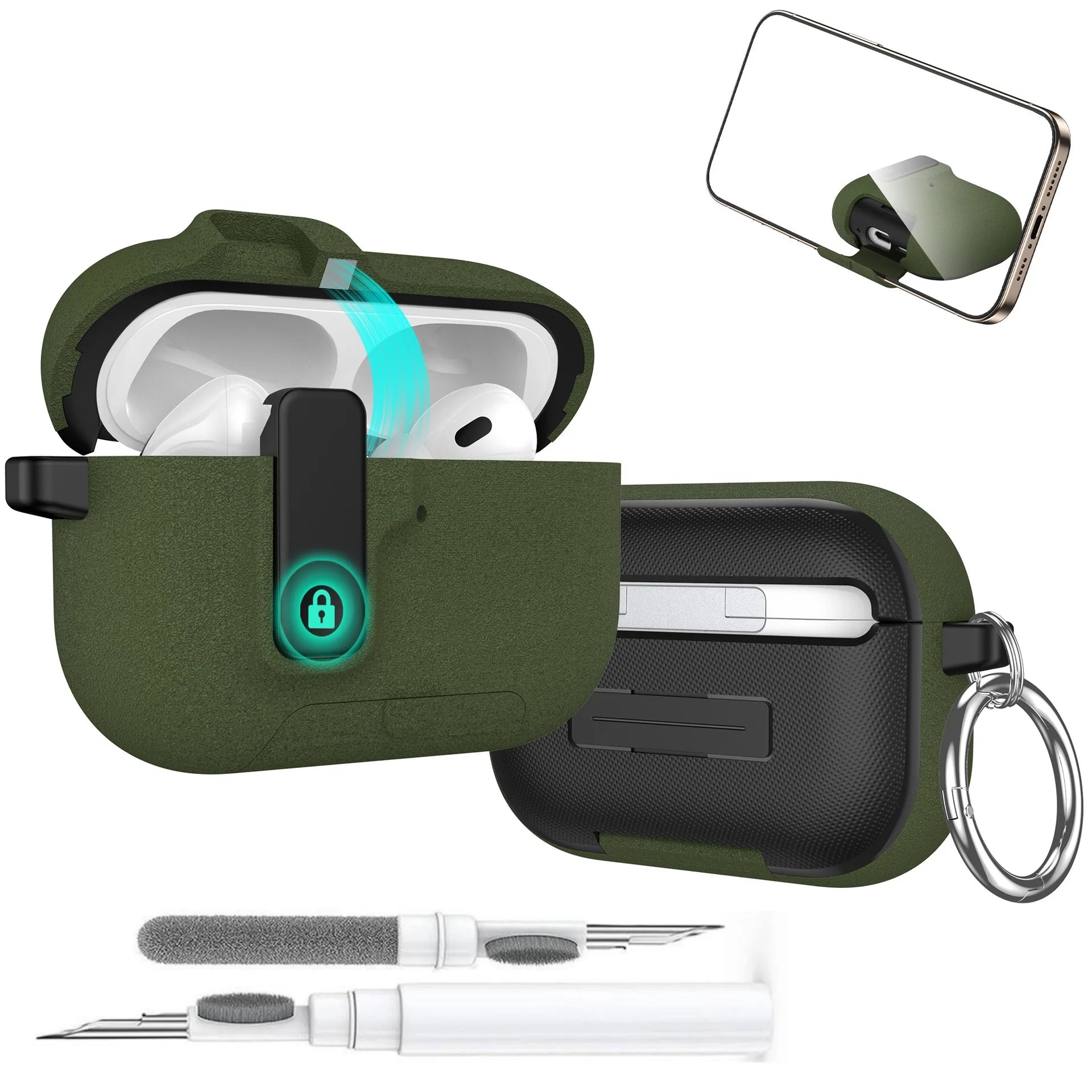 Capa Protetora Fancan para Airpods Pro 3 (C/ Suporte e Kit de Limpeza)