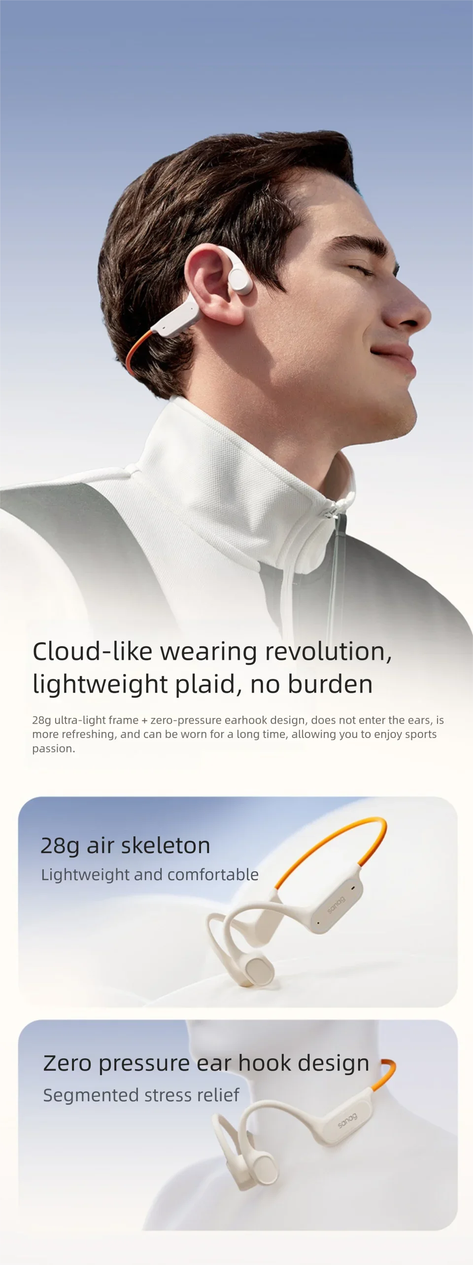 Sanag B33S Bone Conduction (32GB, IPX8)