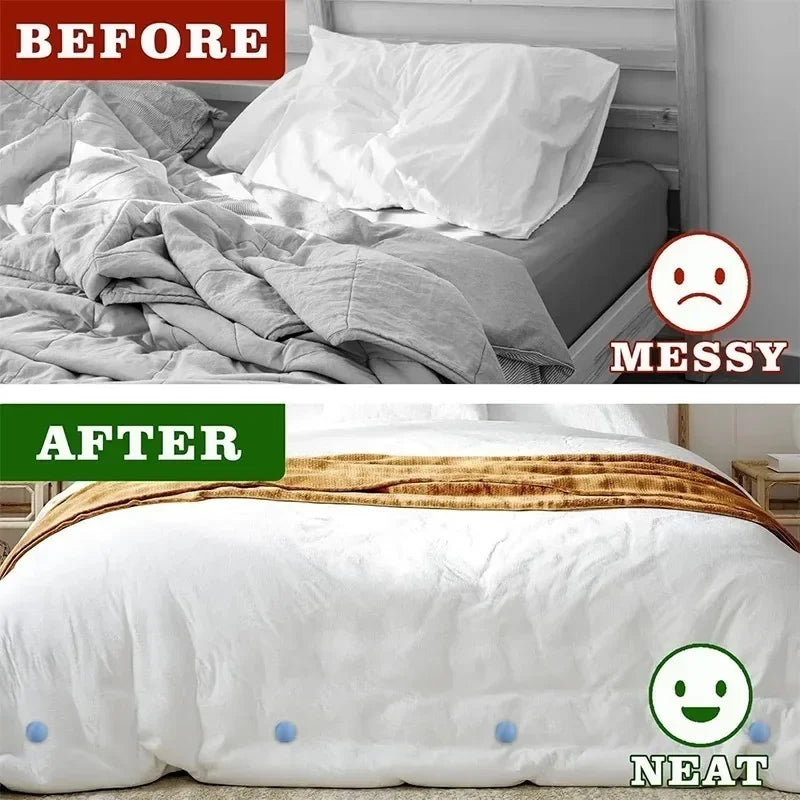 Clipes Fixadores Anti-Deslizantes para Edredom e Lençóis – Fivelas de Segurança para Colchão