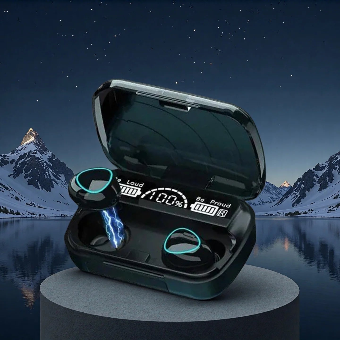 TWS Bluetooth Earphones (HiFi Stereo) com Display LED