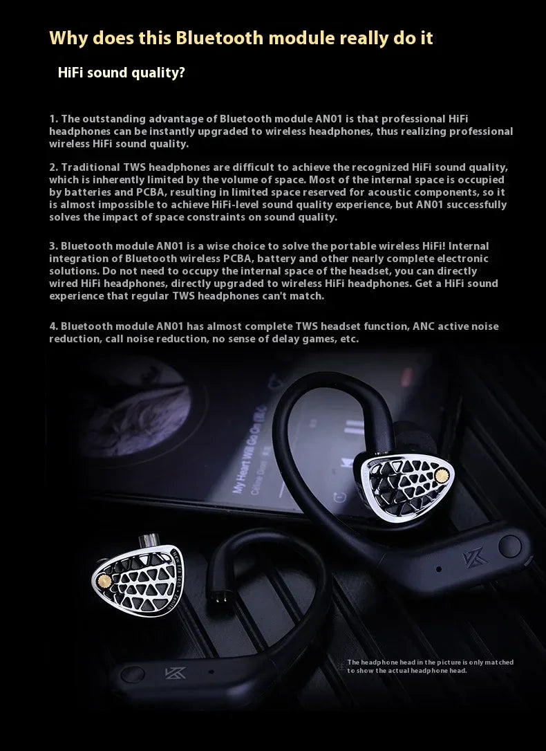 Kz An01 Ear-Hanging TWS (ANC, Bluetooth 5.3)