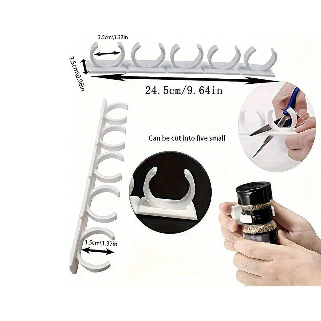 Suporte Adesivo 20 Pçs para Frascos de Temperos – Economia de Espaço para Cozinha