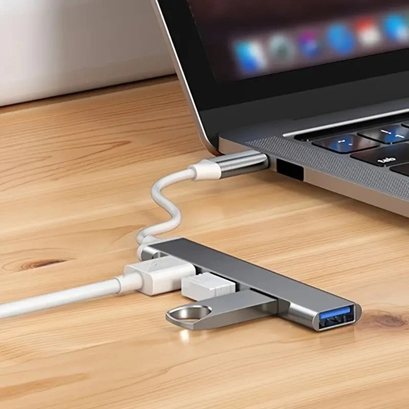 Hub Adaptador Multiportas USB-C (4 Portas) - USB 3.0 de Alta Velocidade