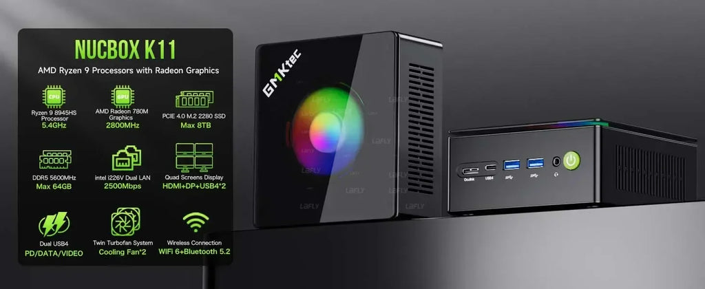 GMKtec K11 Gaming Mini PC (Ryzen 9 8945HS, 32GB DDR5)