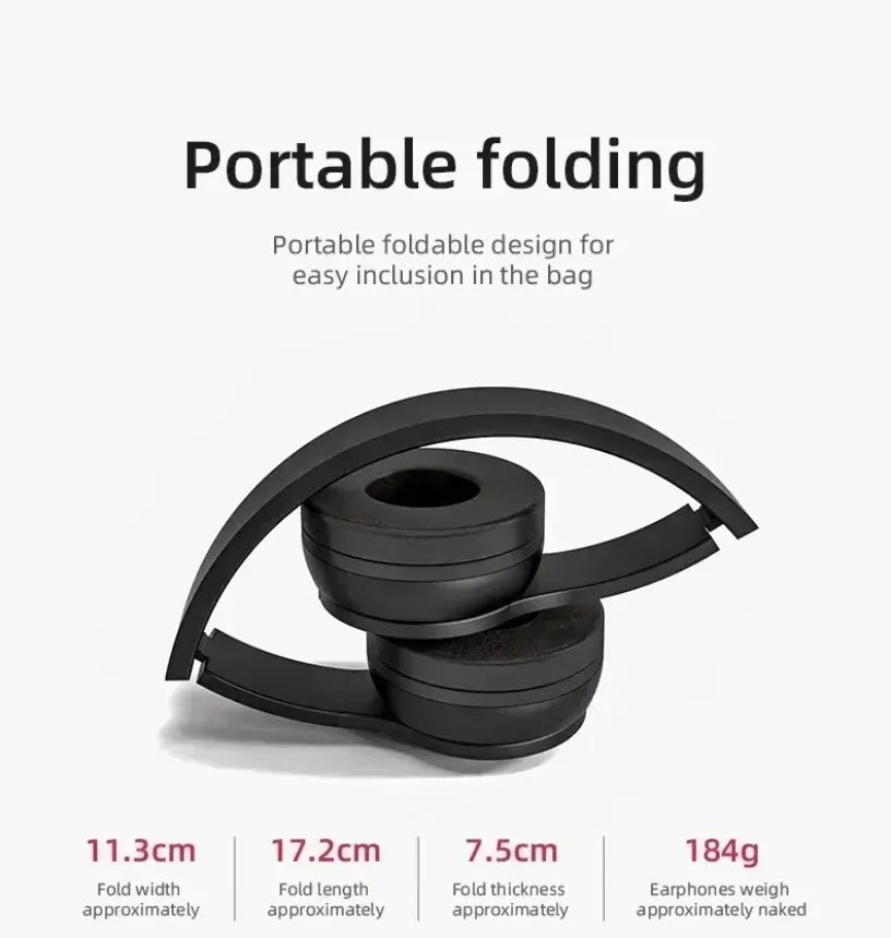 P47 Foldable Wireless Bluetooth Headphone (Bass HiFi)
