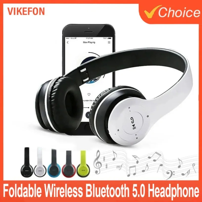 P47 Foldable Wireless Bluetooth Headphone (Bass HiFi)