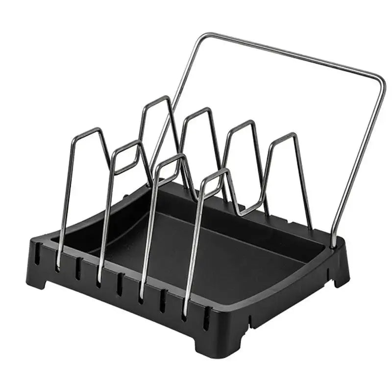 Organizador Expansível 3 Níveis para Armário – Suporte de Panelase Tábuas de Corte (Aço Inox)