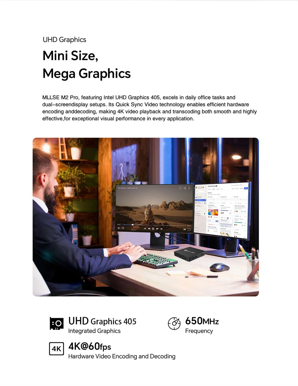 MLLSE M2 Air Mini PC (Intel N4000/J3710, WiFi Dual-Band)