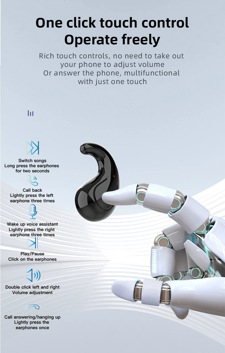 T70 Wireless Earbuds (Sleeping Headphones, Comfort Fit)