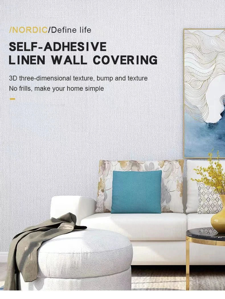 Papel de Parede 3D Foam Self-Adhesive (Efeito Linen)