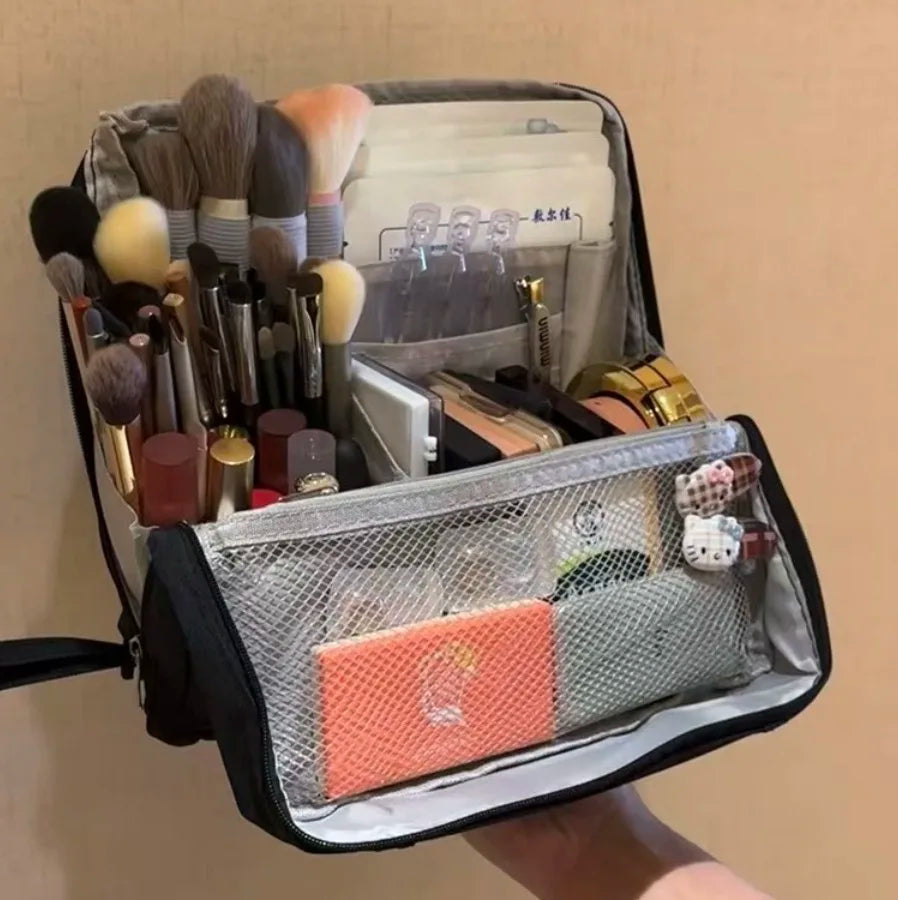 Nécessaire de Viagem Multifuncional Grande Capacidade – Organização de Cosméticos e Maquilhagem