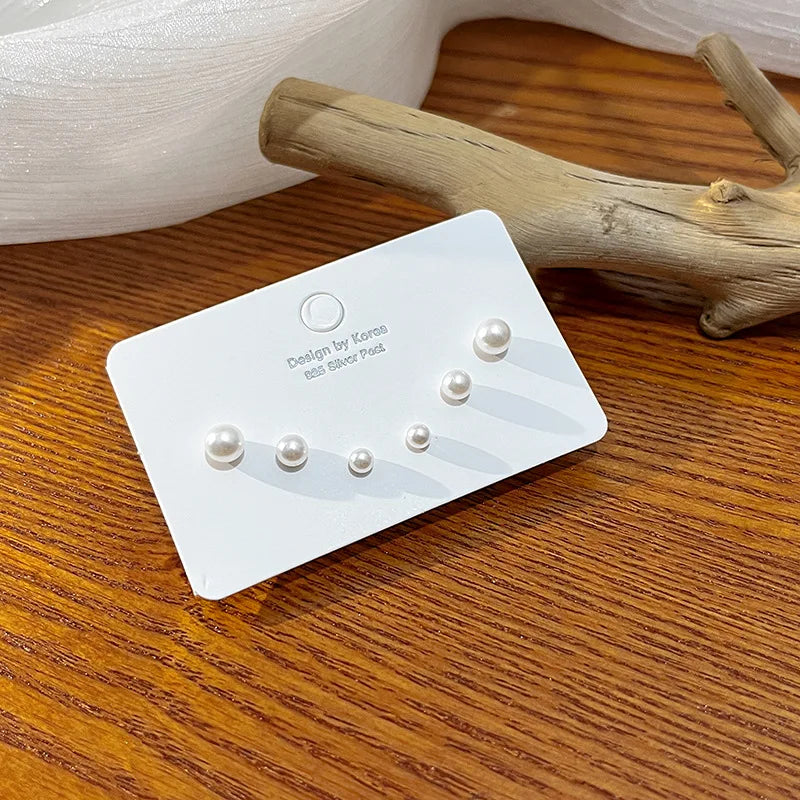 Conjunto de Mini Brincos Stud em Prata S925 - Joia Simples e Elegante