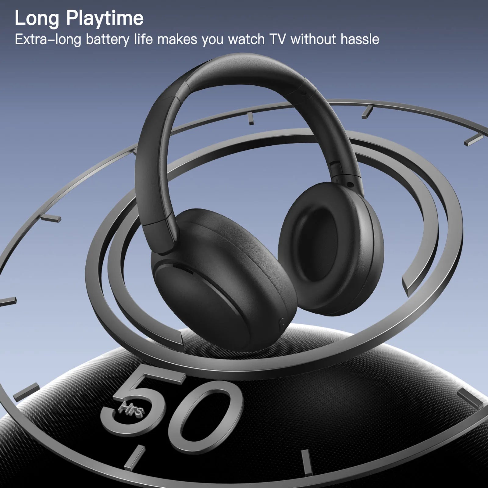 Headphone TV Wireless 2.4G/BT 5.3 com Dock de Carregamento