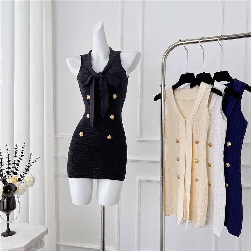 Vestido (Saia) de Malha Elegante Feminino | Estilo Casual Chique | Gola Média | Múltiplas Cores | Leano Shop