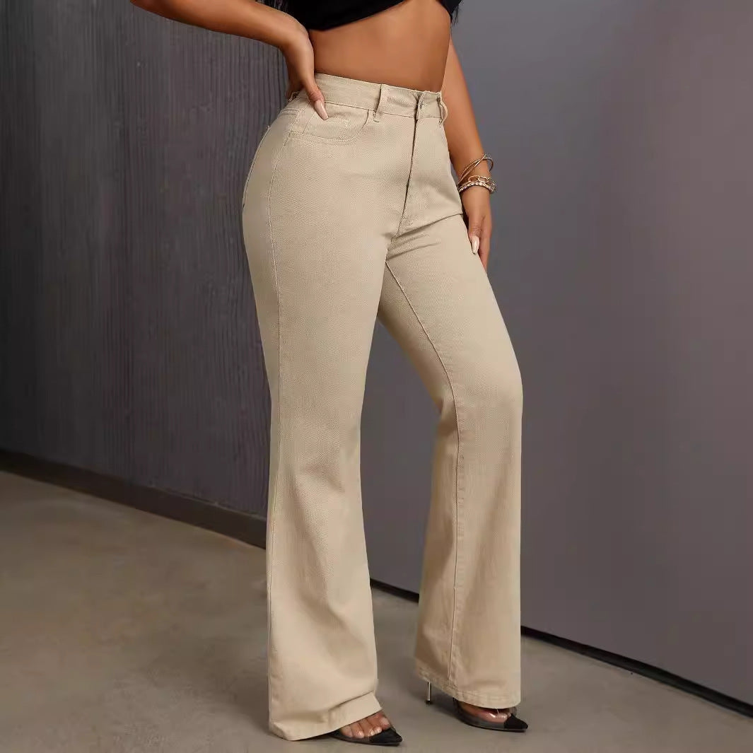 Calças de Ganga Khaki (Denim) - Estilo Street Hipster | Leano Shop Angola